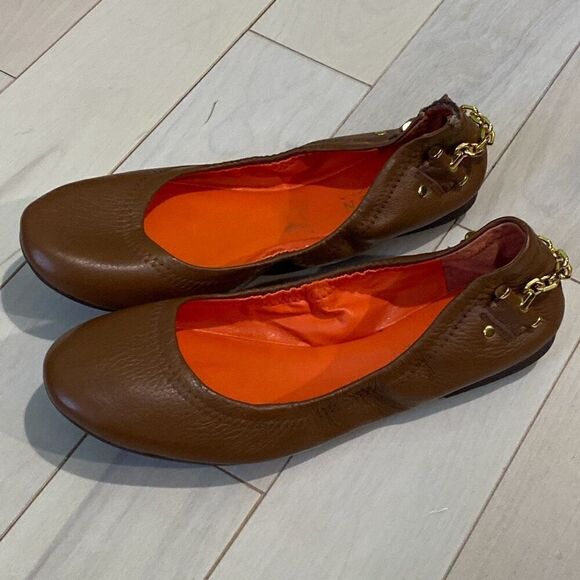 Lauren Ralph Lauren Women's Barb Ballet Flats Brown & Brown Size 5 - Picture 1 of 5